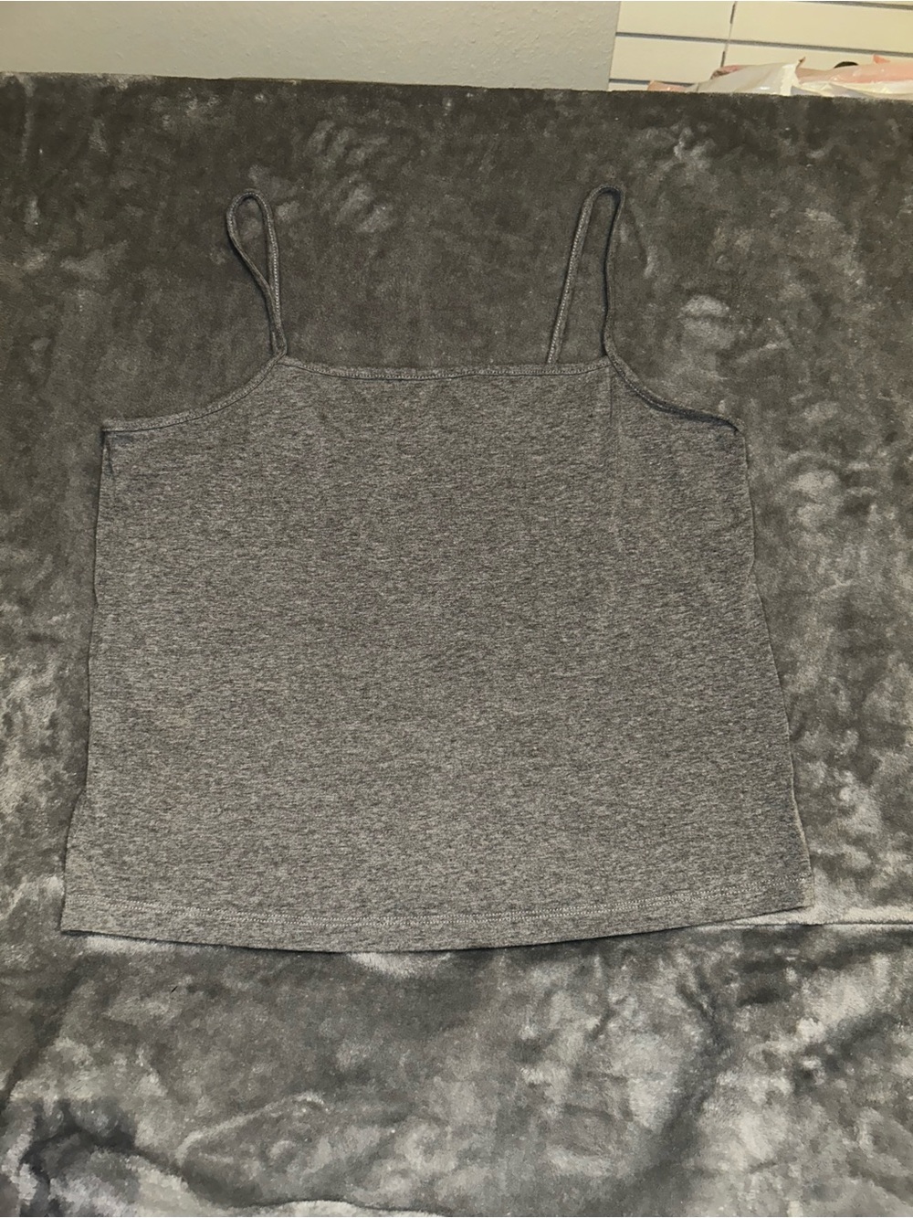 Women's Charcoal Gray Spaghetti Strap Tank Top